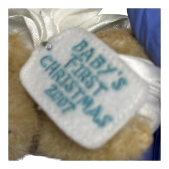 Boyds The Head Bean Collection Bears Babys First Christmas 2007 Ornament Plush D - Picture 6 of 7